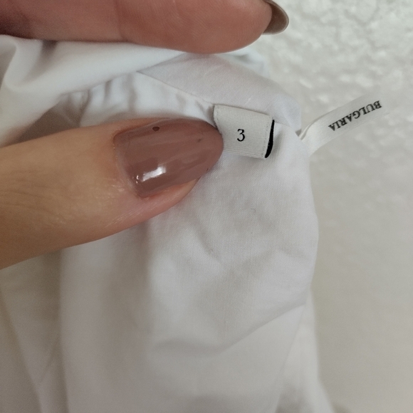 Sandro Abby oversized cotton shirt sleeve button down shirt sz 8 - Picture 9 of 9